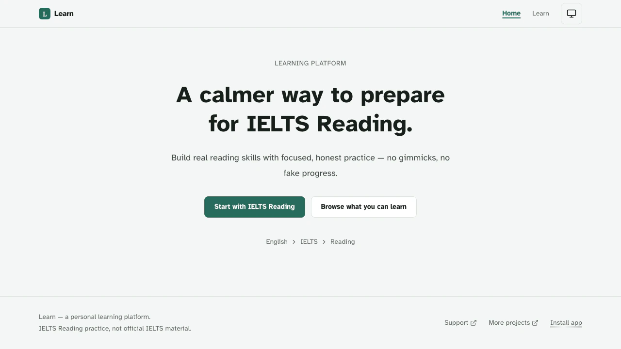 Learning preview